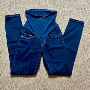 Indigo Blue Dark Blue Maternity Skinny Jeans
